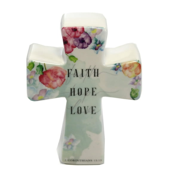 Home Decor Blessing Cross Porcelain Prayer God Keepsake 223362 Hope