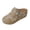 Khaki, variant on Chunky Platform Clogs for Women Vintage Closed Toe Backless Mules with Buckle & Rivets, Retro Suede Slip On Summer Sandals, Comfortable Chunky Sole Beach Pool Slides