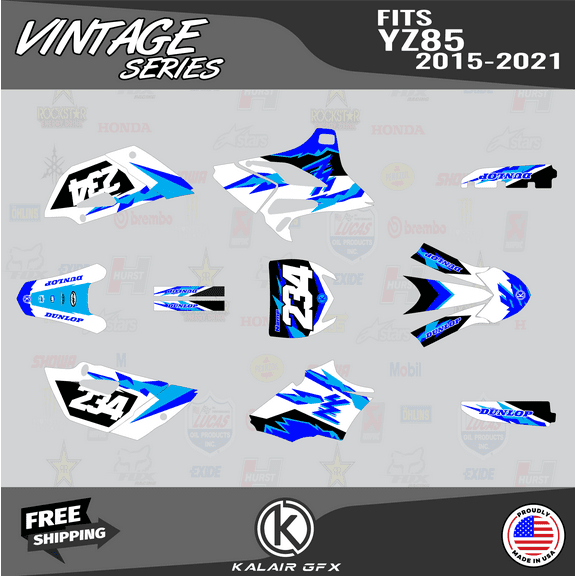 Kalair GFX Graphics Kit for Yamaha YZ85 (2015-2018) Vintage Series