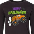 thumbnail image 4 of Inktastic Happy Halloween-monster Truck with Pumpkins, Bats, Cat,and Ghost Long Sleeve Youth T-Shirt, 4 of 5