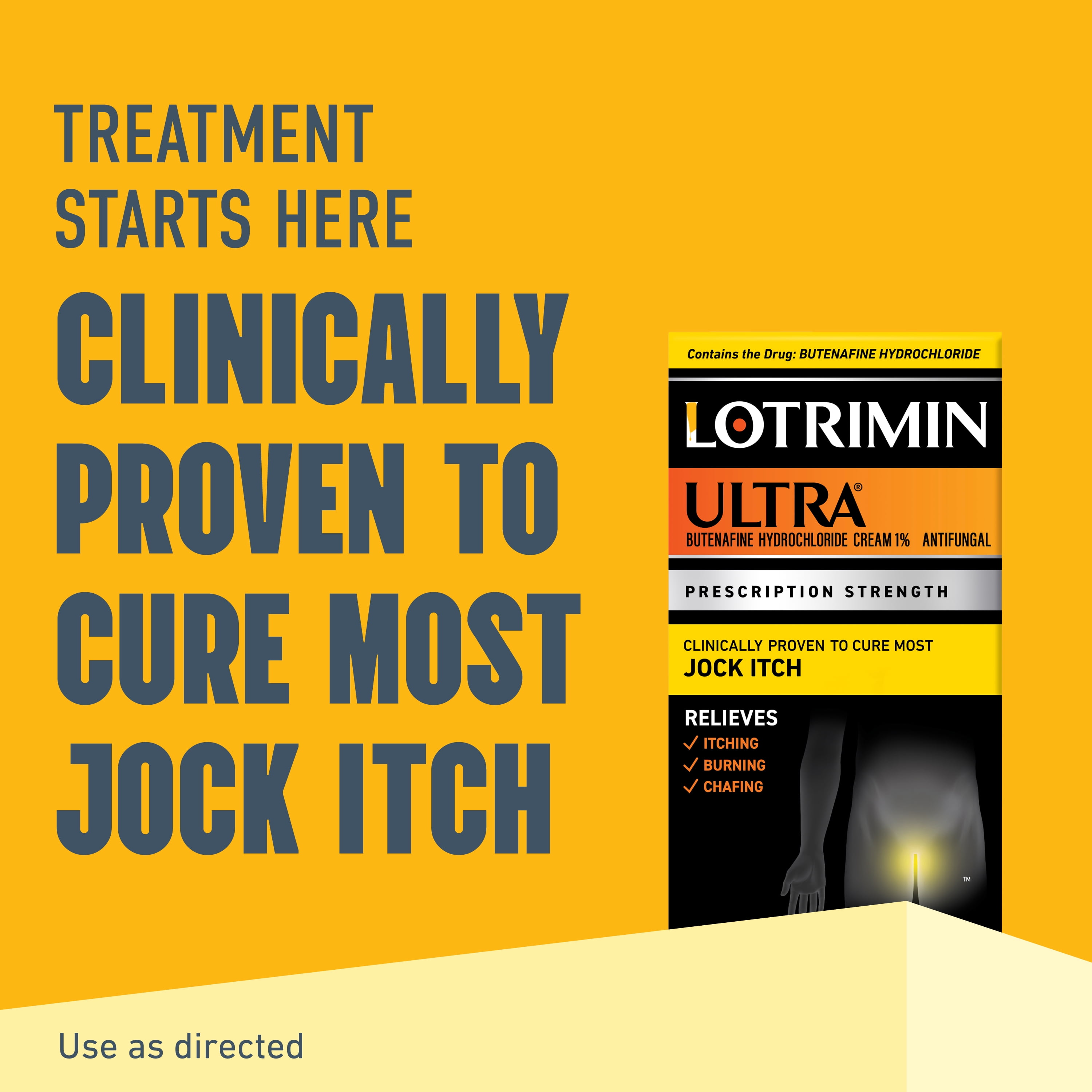 Lotrimin Ultra Extra Strength Jock Itch Antifungal Treatment Cream, 12G Tube