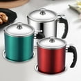 thumbnail image 3 of Stainless Steel Oil Pot, Oil Filter Bottle, Large Capacity Kitchen Oil Container, Leak-proof, Durable, Household Oil Storage, Efficient Filtration, 3 of 7