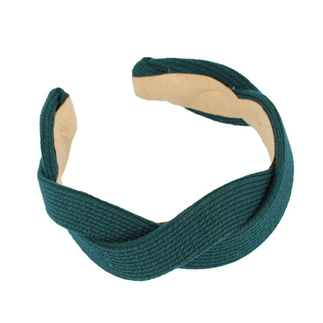 Guardurnaity Diadema de serpiente con aro en forma de S, diadema de punto elegante, accesorios de peinado ancho de ganchillo, diademas para diario Accesorio para el cabello Verde oscuro