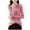 Pink, variant on MXUIKV Sweaters for Women Long Sleeve Crewneck Fall Winter Fashion Fitness Knitted Tunic Stretchy Womens Blouses Homewear