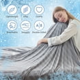 thumbnail image 5 of EMME Cooling Blanket 60"x 80" ,Arc-Chill Q-Max>0.5 with Double Sides,Thiner Lightweight Summer Blanket for Couch Bed, Cold Throws for Hot Sleepers, Keep Body Cool for Kids Adults, Grey,Twin, 5 of 8