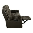 thumbnail image 6 of Furniture of America Gortier Transitional Fabric Adult Manual Reclining Sofa with USB, Brown, 6 of 8