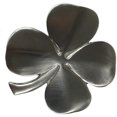 thumbnail image 4 of Irish Shamrock Wall Plaque Hanging Sign Post Lucky Four Leaf Clover Ireland Satin Nickel Silver Plated Pewter St. Patrick's Day 4.5″ X 4.25″, 4 of 4