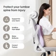 thumbnail image 5 of FLORICH Memory Foam Seat Cushion and Lumbar Support Pillow Set for Car Seat & Office, Relieves Neck, Back & Sciatica Pain, Purple, 5 of 9