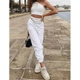 thumbnail image 2 of Women High Waist Cargo Pants with Pockets Loose Casual Hip-Pop Sweatpants, 2 of 7
