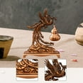 thumbnail image 6 of Dualoai Phoenix Statue Hanging Incense Burner Cone Coil Incense Holder for Tea House Bronze, 6 of 9