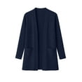 thumbnail image 2 of JWD Women's Cardigan Open Front Lightweight Cardigan Long Sleeve Sweater Cardigans with Pockets Royal Blue M, 2 of 7