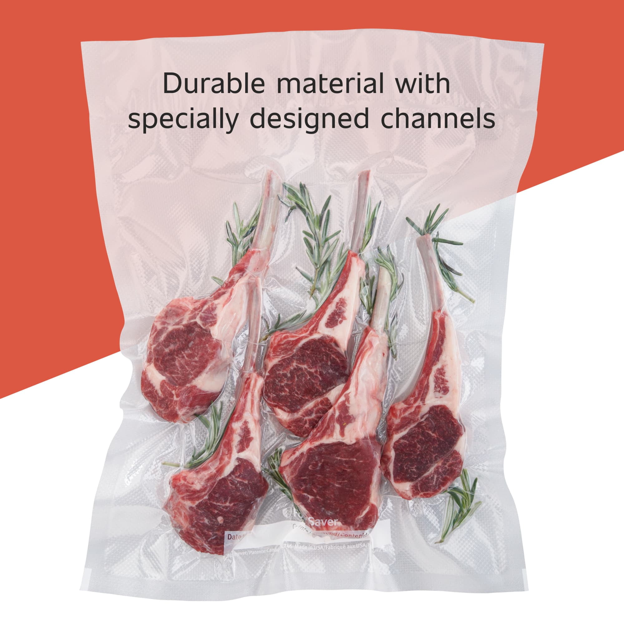 (4 pack) FoodSaver Heat Seal 11 in. Vacuum Seal Roll, 11" x 12', Clear, 4-Pack