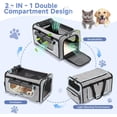 thumbnail image 2 of Pet Carrier with Wheels for Cats and Dogs, Pet Bag with Detachable Wheels & Washable Plush Pad, Escape-Proof Zipper & Shoulder Strap, Portable Carrier for Outdoor and Car Travel(Max. 40 lbs), 2 of 8