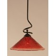 thumbnail image 1 of Toltec Lighting 900-DG-716 Capri Stem Pendant With Hang Straight Swivel Shown In Dark Granite Finish With 16 Raspberry Crystal Glass, 1 of 1