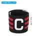 thumbnail image 2 of Banda de Capitán, Banda de Capitán de Fútbol Ajustable y Elástica, Negro Rosa Rojo, 2 of 5