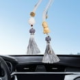 thumbnail image 6 of perfeclan Buddha Statue Hanging Ornament, Lotus Bead Charms Car Mirror Pendant for Auto Interior Decoration Garden, 6 of 9