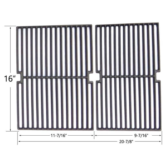 Replacement Cast Cooking Grates For BBQTEK SSS3416TB, SSS3416TBS, SSS3416TBSN, SSS3416TC, Presidents Choice SSS3416TCS, SSS3416TCSN Gas Models, Set of 2