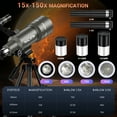 thumbnail image 3 of Telescope for Kids and Adults NACATIN 70mm Aperture 15X-150X Portable Refractor Telescopes, 3 of 10
