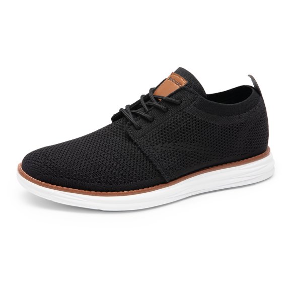 PLERISE Men's Lightweight Knit Sneakers Mesh Lace-Up Casual Walking Shoes Breathable Flexible Comfort for All-Day Wear