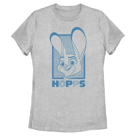 Womens Zootopia 2 Judy Hopps Blue Portrait T Shirt