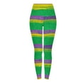 thumbnail image 5 of Feancey Party Leggings for Women Mardi Gras Mask Printed Yoga Pants Tummy Control High Waisted Workout Leggings Fancy Holiday Tights Multicolor M, 5 of 10