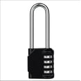 thumbnail image 1 of Candado de combinación de 4 dígitos Candado de grillete largo Cerradura impermeable para exteriores Maleta Equipaje Cerradura codificada de alta seguridad TUNC Sencillez, 1 of 3