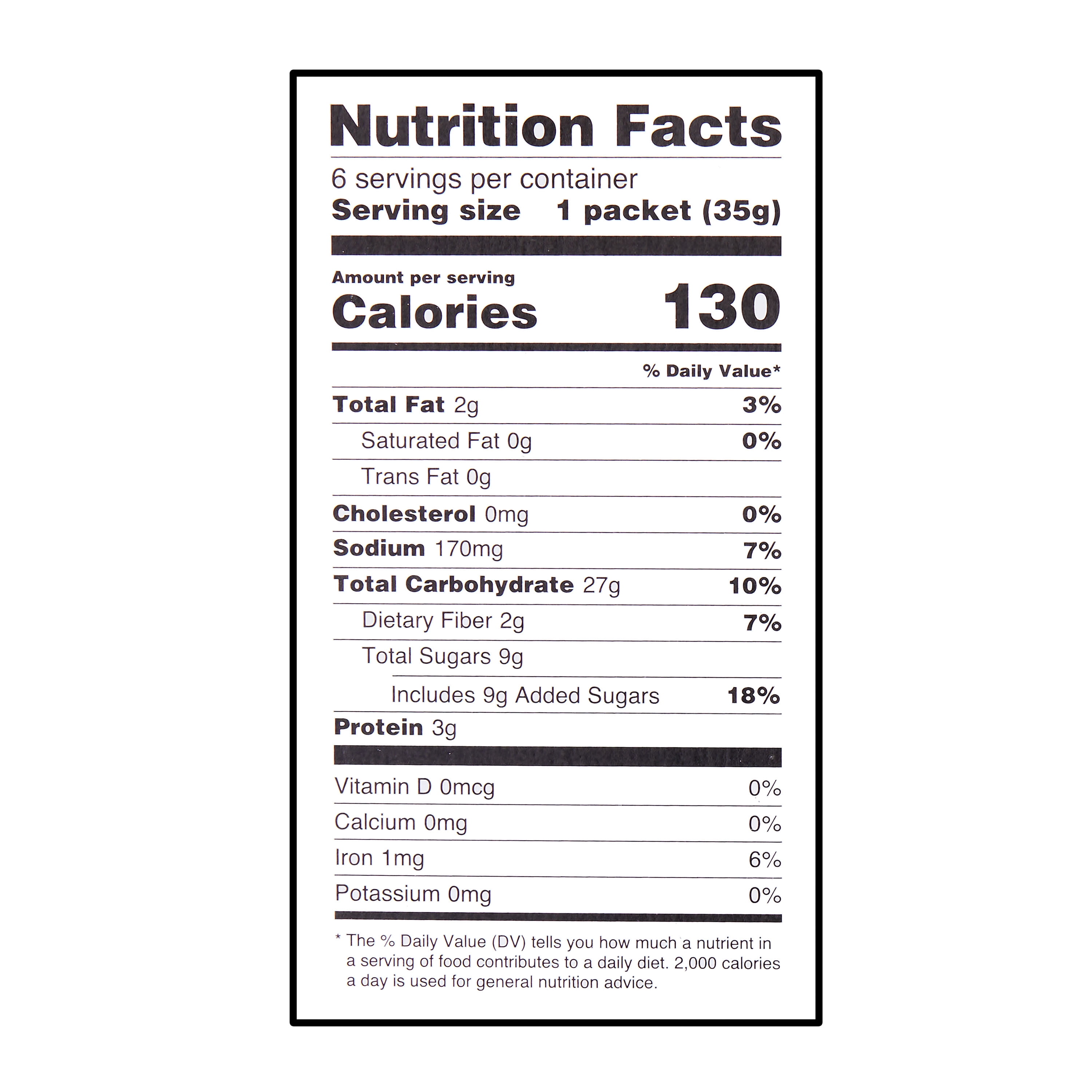 (3 pack) Great Value Birthday Cake Instant Oatmeal, 1.23 oz, 6 Count
