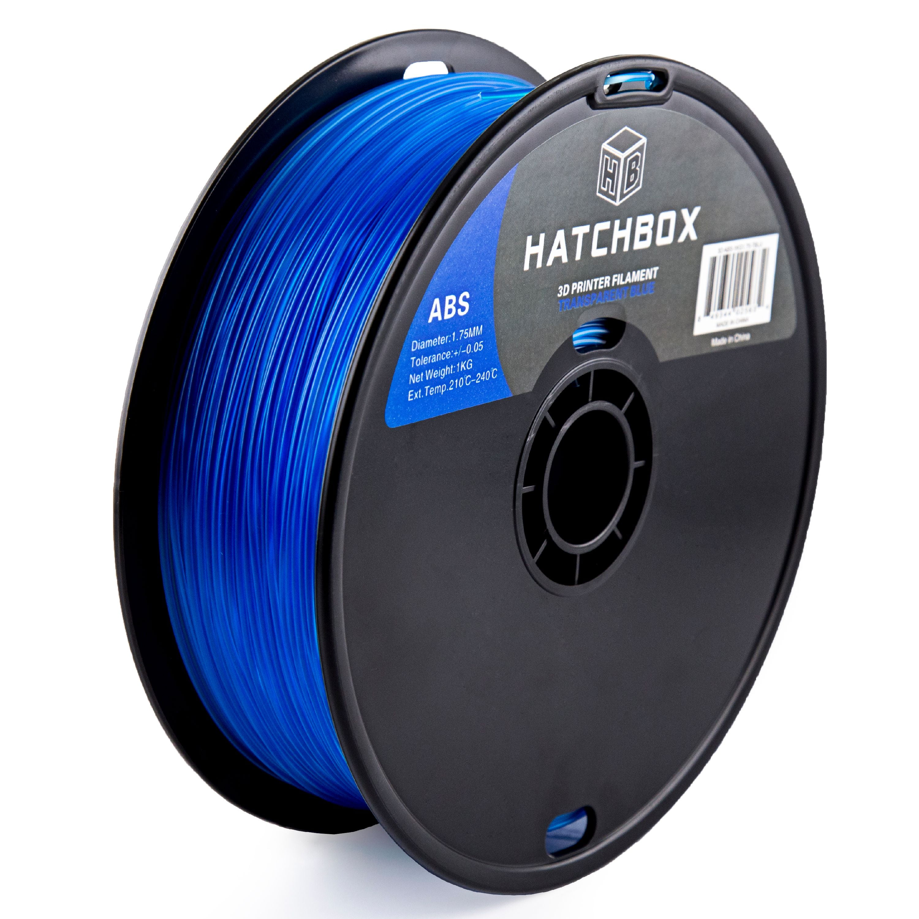 HATCHBOX 3D ABS1KG1.75TBLU ABS 3D Printer Filament, Dimensional