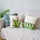 thumbnail image 2 of Funda de almohada con diseño de tulipán verde fresco y sencillo con flores bordadas para sofá, cama, almohada de cintura para oficina, 2 of 6