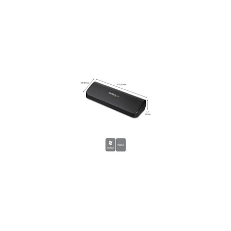 StarTech.com - HDMI, DVI/VGA, USB 3.0 Docking Station - Black