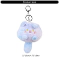 thumbnail image 3 of Squeaking Pendant Keychain Creative Plush Bag Charm Stuffed Doll Keyring Fluffty Key Rings Birthday Gifts, 3 of 9