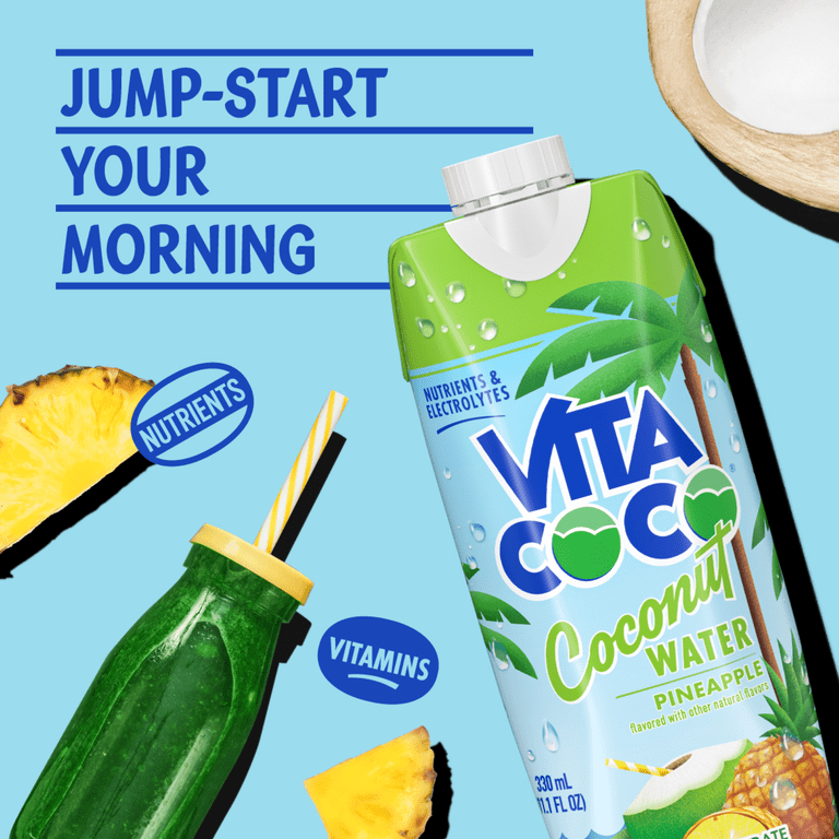 Vita Coco Pineapple Coconut Water, 11.1 fl oz, 12 Pack photo 2