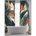 thumbnail image 5 of Tropical Plant Sheer Curtains 84 Inch Length 2 Panels Set, Summer Botanical Leaves Floral Country Voile Window Treatment Rod Pocket Curtains Sheers Drapes for Bedroom/Living Room/Kitchen 52"x84"x2, 5 of 7