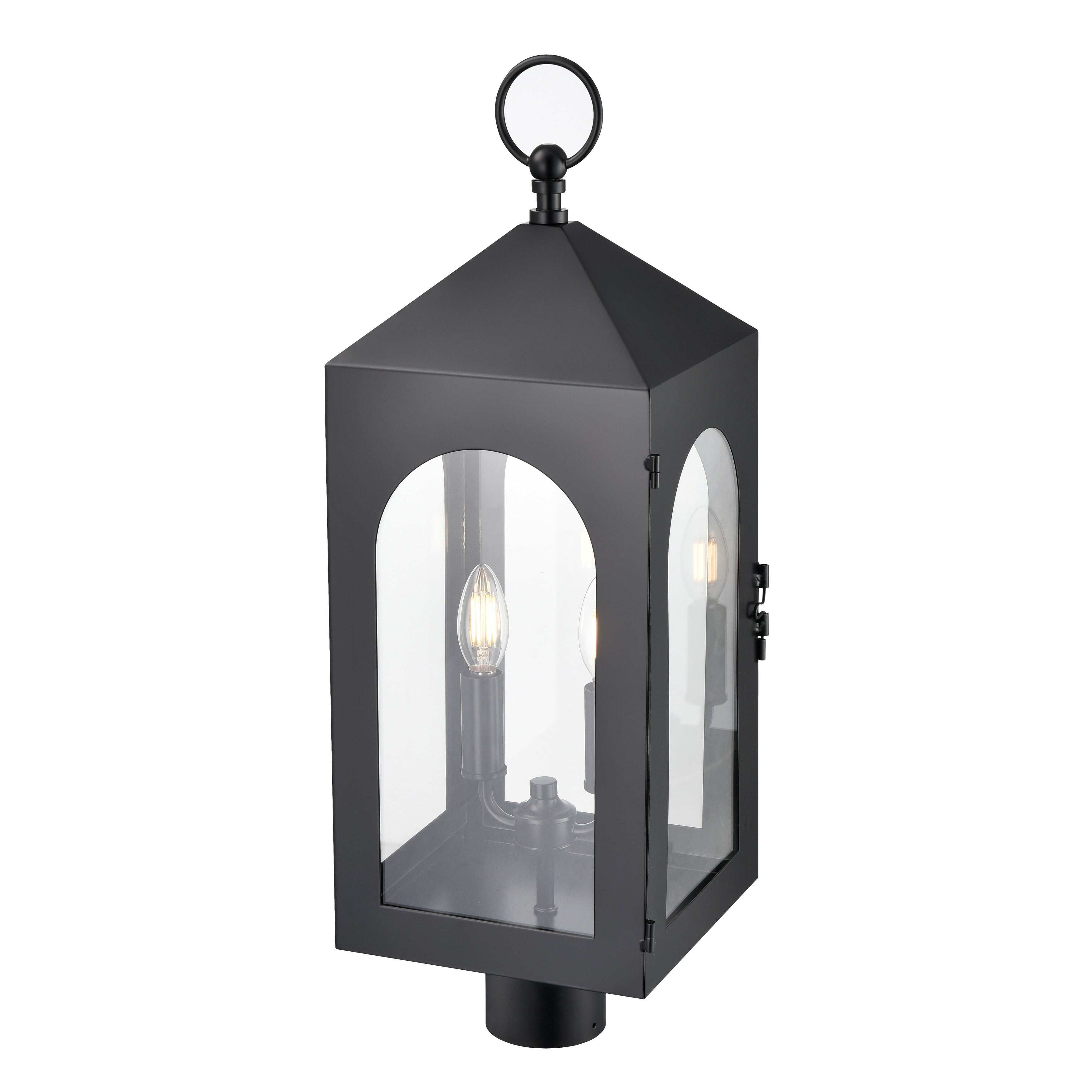 Millennium Lighting  Bratton 2 Light Outdoor Post Lantern in Powder Coat Black