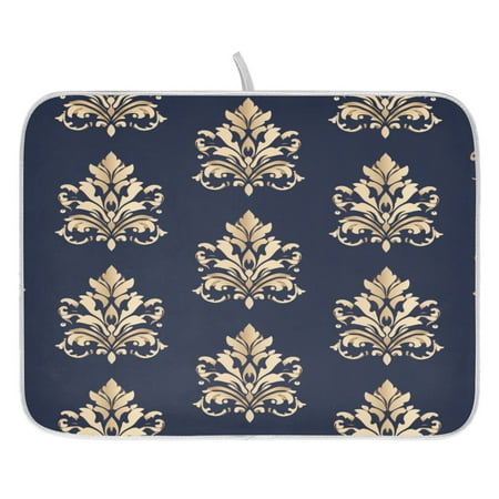 

Decorative Pattern Dish Drying Mat for Kitchen Quick Drying Absorbent Soft Durable 16 x 18
