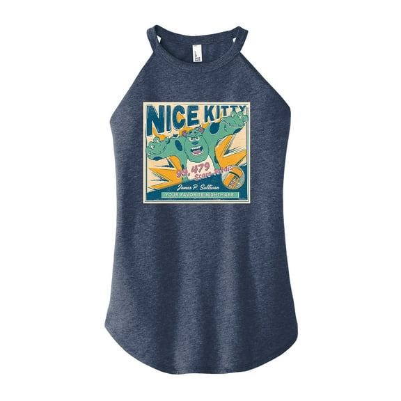 Monsters Inc - Nice Kitty - Juniors High Neck Tank Top