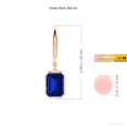 thumbnail image 3 of ANGARA Lab Grown 3.3 Ct Blue Sapphire Hoop Drop Earrings for Women in 14K Rose Gold (Size-8x6mm) | September Birthstone, Anniversary, Jewelry Gift for Women | Lab-Grown Blue Sapphire Earrings, 3 of 5