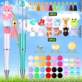 thumbnail image 3 of Juego de 12 juegos de bolígrafos Colarr, abalorios, para bricolaje, con borlas y dijes de animales, 3 of 6