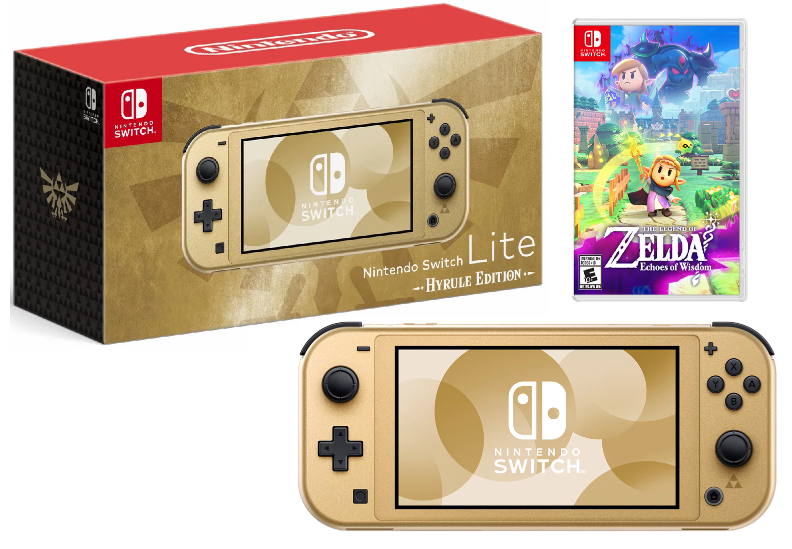 Nintendo Switch Lite: Hyrule Edition Bundle with Zelda: Echoes of Wisdom Game