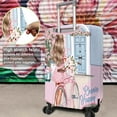 thumbnail image 4 of Travel Luggage Cover Suitcase Protector Fits 18-32 Inch Luggage Wheel Covers Patterned Travel Related Items Flower Luggage Protector Elastic Luggage Anti-scratch Suitcase Cover L, 4 of 5