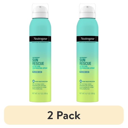 (2 pack) Neutrogena Sun Rescue After Sun Rehydrating Spray, Hyaluronic Acid, 6.7 oz