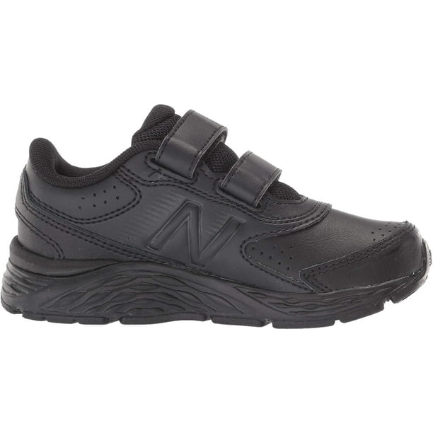 New Balance unisex child 680 V6 Hook and Loop Running Shoe Black