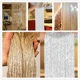 thumbnail image 2 of Cortina de cuentas elegante en tono champán, 1m x 2m, decoración moderna para puertas o ventanas, 2 of 7