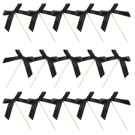TABLZONE Bow Cake Pick Black 20Pcs