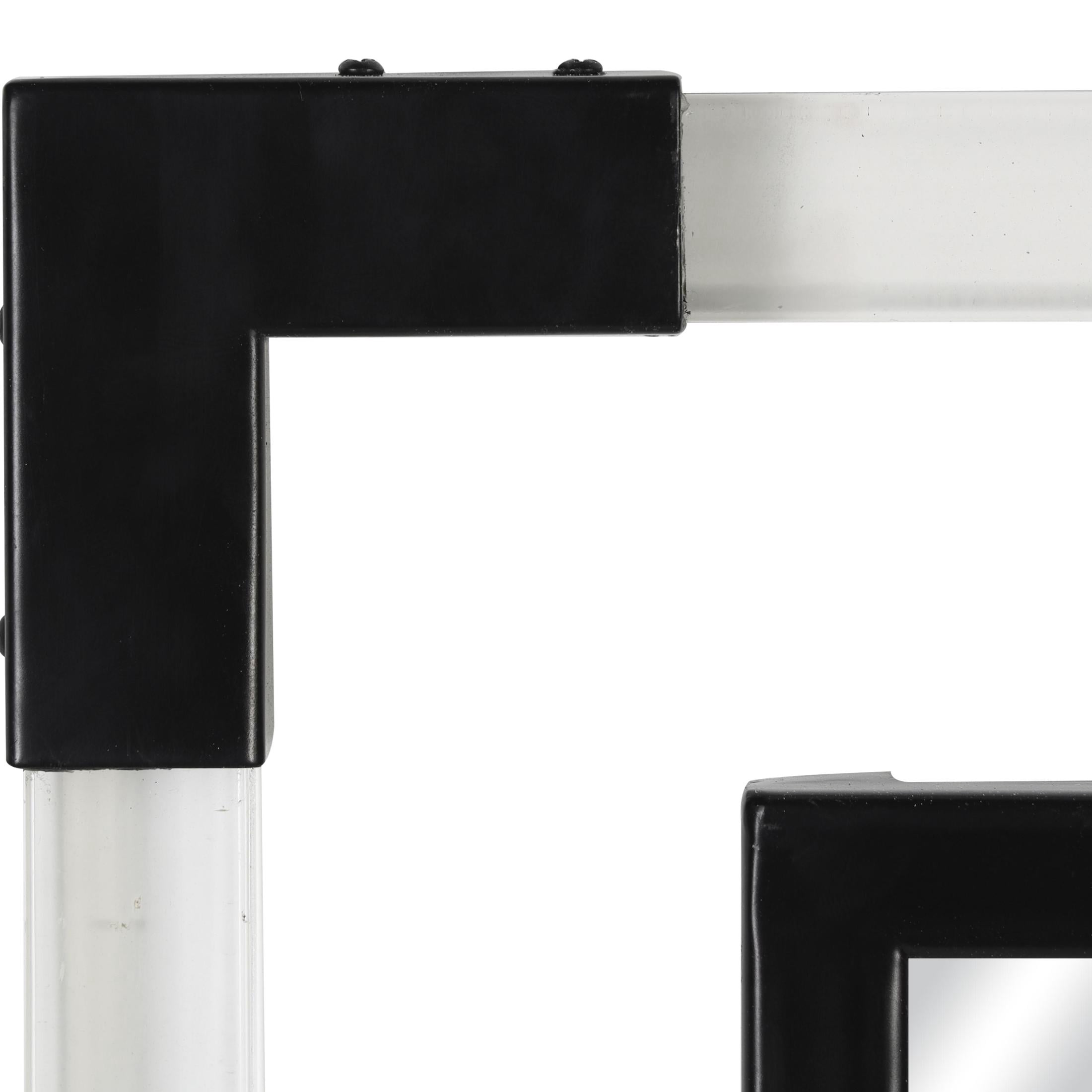 DecMode 28" x 38" Black Double Framed Wall Mirror with Acrylic Frame