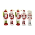 thumbnail image 2 of 5 Pieces Wooden Nutcracker Soldier Figurine Statue Photo Props Xmas Gifts Puppet, 2 of 8