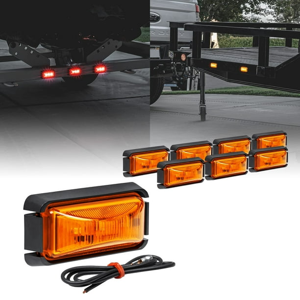 Luz Marcadora para Remolque TRUE MODS LED Ámbar de 2.5 cm con Bisel Negro