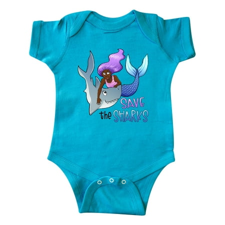 

Inktastic Save the Sharks- Mermaid Gift Baby Boy or Baby Girl Bodysuit