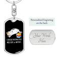 thumbnail image 2 of Easily Distracted By Cats Stainless Steel or 18k Gold Premium Swivel Dog Tag Keychain, 2 of 16