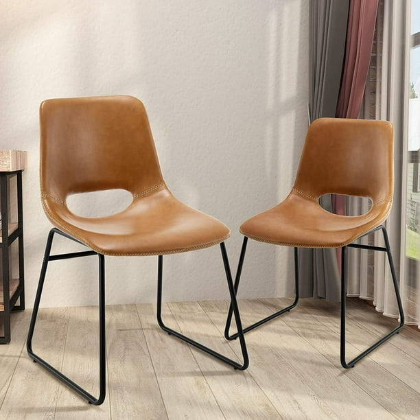 Lue Bona Set Of 2 Alexander 30 High, Whiskey Brown Faux Leather Bar Stools Set Of 2
